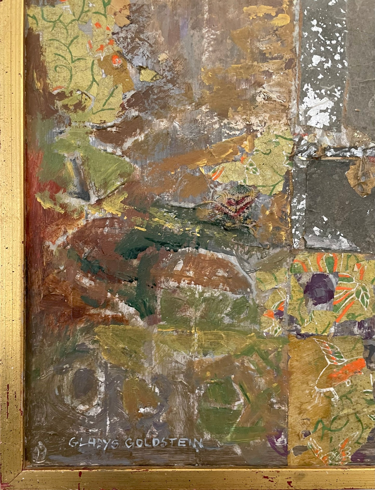 Gladys Goldstein "In October" Oil Painting with Mixed Media