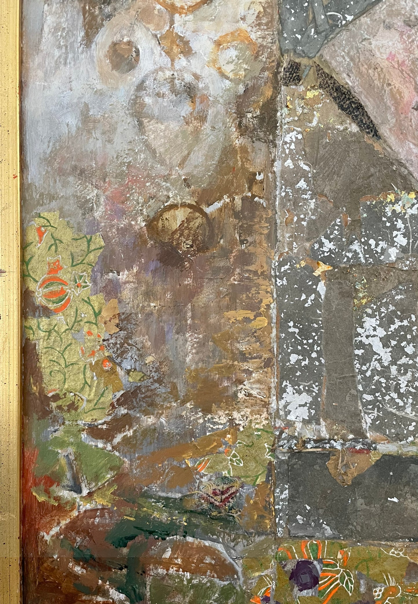 Gladys Goldstein "In October" Oil Painting with Mixed Media