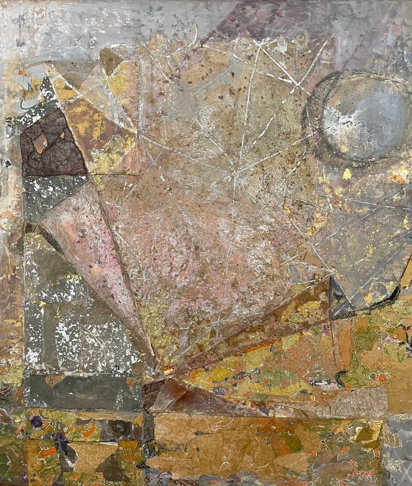 Gladys Goldstein "In October" Oil Painting with Mixed Media