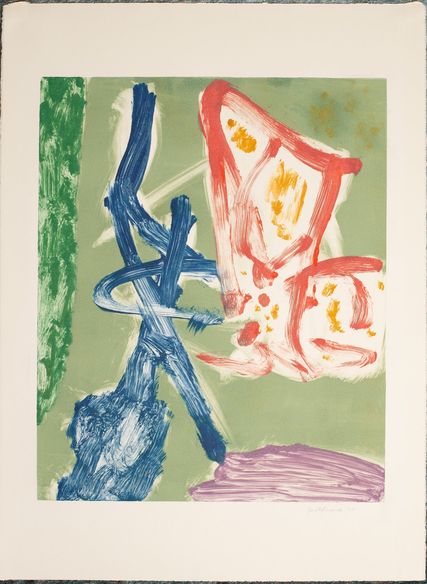 Jacob Kainen Abstract Signed Lithograph 1977