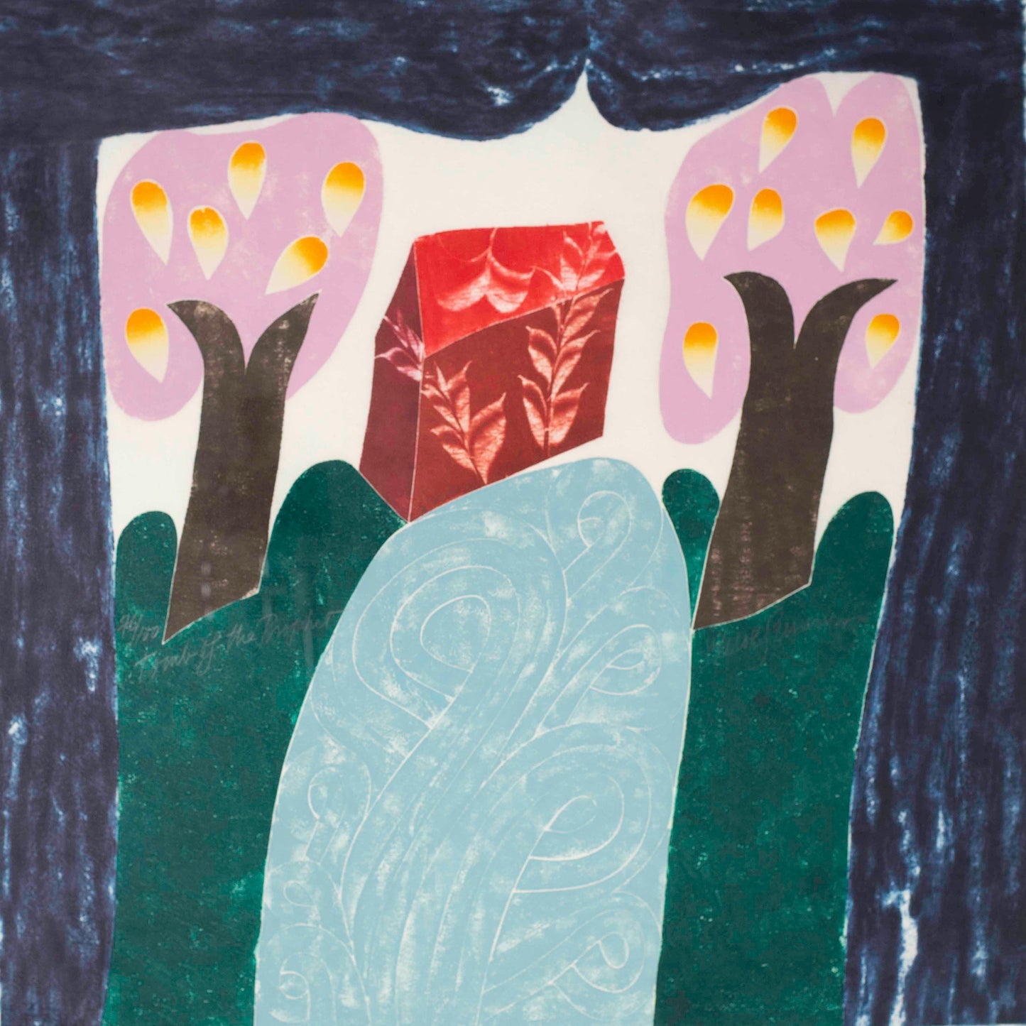 Carol Summers "Tomb of the Prophet" Woodcut