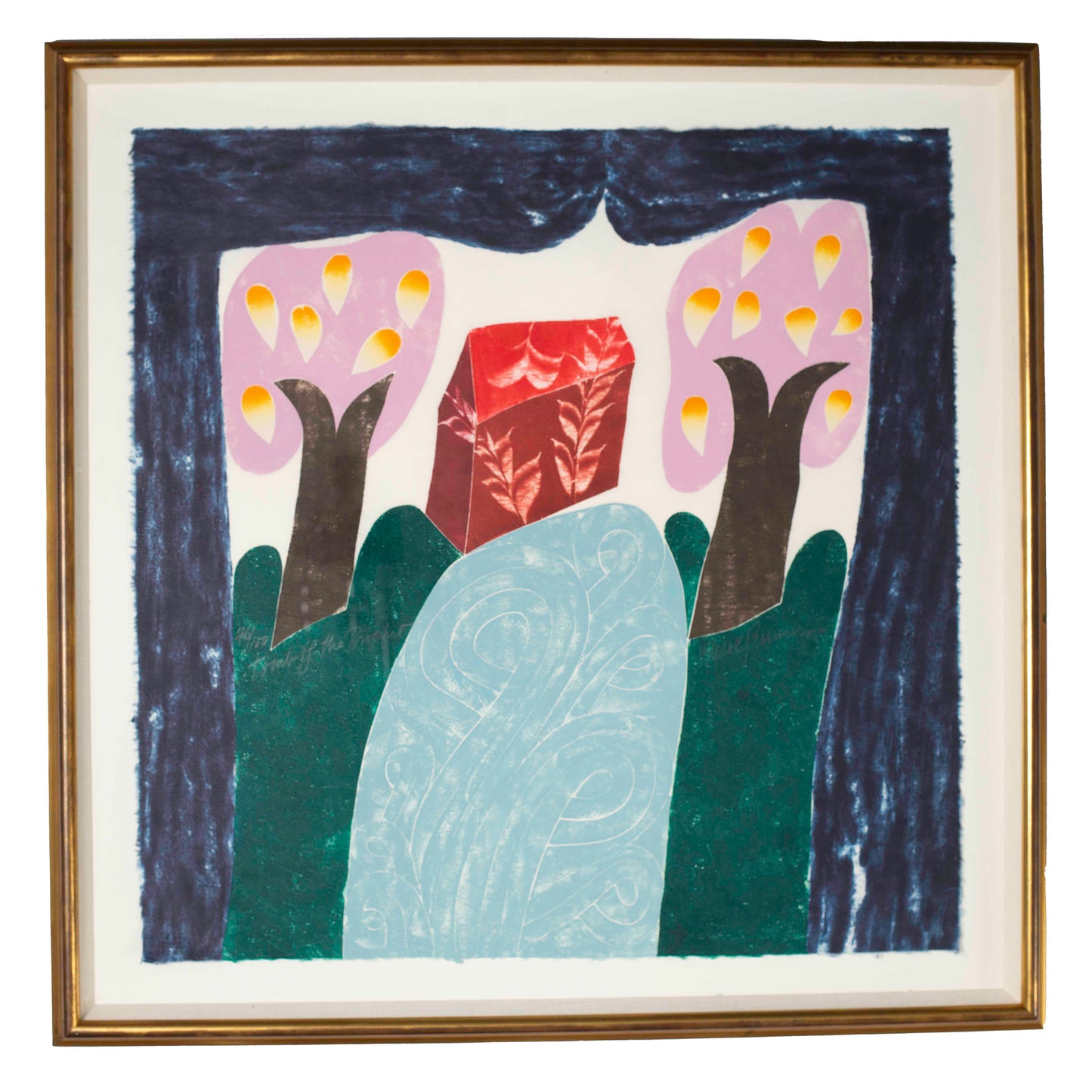 Carol Summers "Tomb of the Prophet" Woodcut