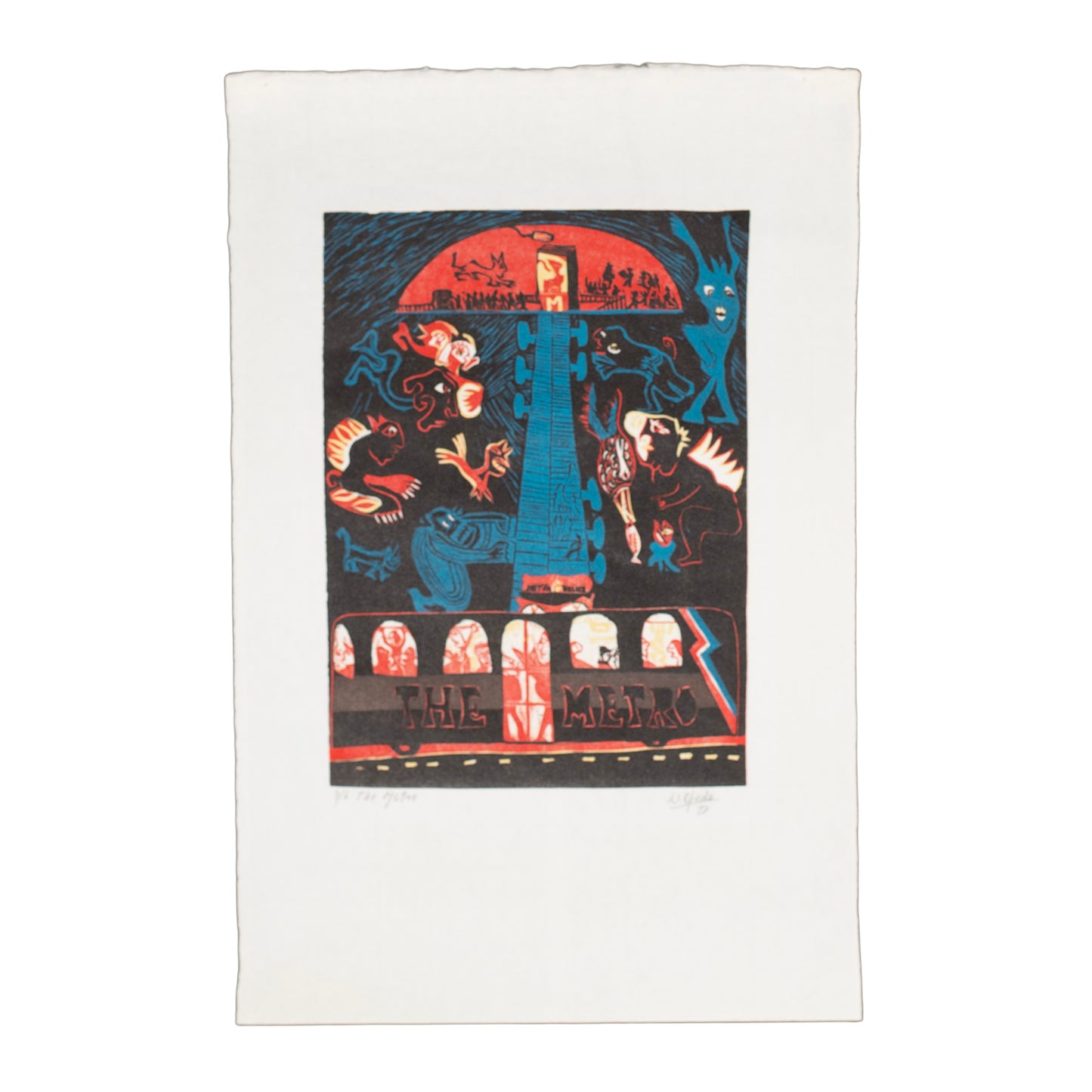 Naul Ojeda "The Metro" Woodcut