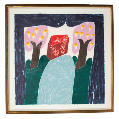 Carol Summers "Tomb of the Prophet" Woodcut