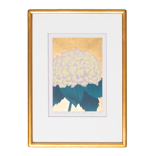 Namiki Hajime Pink Hydrangea Woodcut