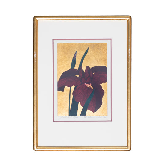 Namiki Hajime Purple Iris Woodcut