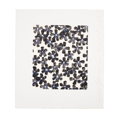 Donald Sultan Wall Flowers 14 (Black and Blue)