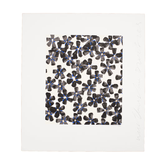 Donald Sultan Wall Flowers 14 (Black and Blue)