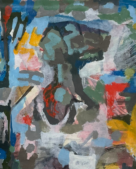 Leonard Maurer "Museum Case #16" 1961 Tempera on Paper